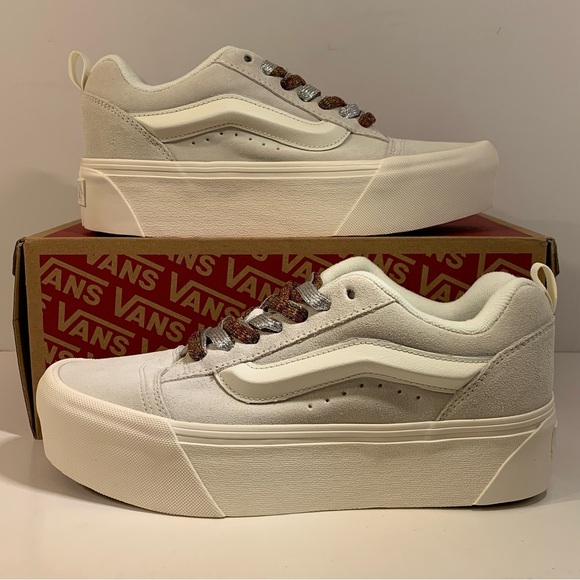 BRAND NEW] VANS KNU STACK WHITE MULTI-COLOR LACES WOMENS SHOES SIZE 8.5 SNEAKERS - Picture 3 of 10